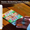 Metal Lottery Ticket Scratcher with Pipe, Multi-Used Lotto Scratcher Label