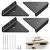 ZONJIE Shelf Bracket Invisible Pack of 4 Shelf Brackets Triangle