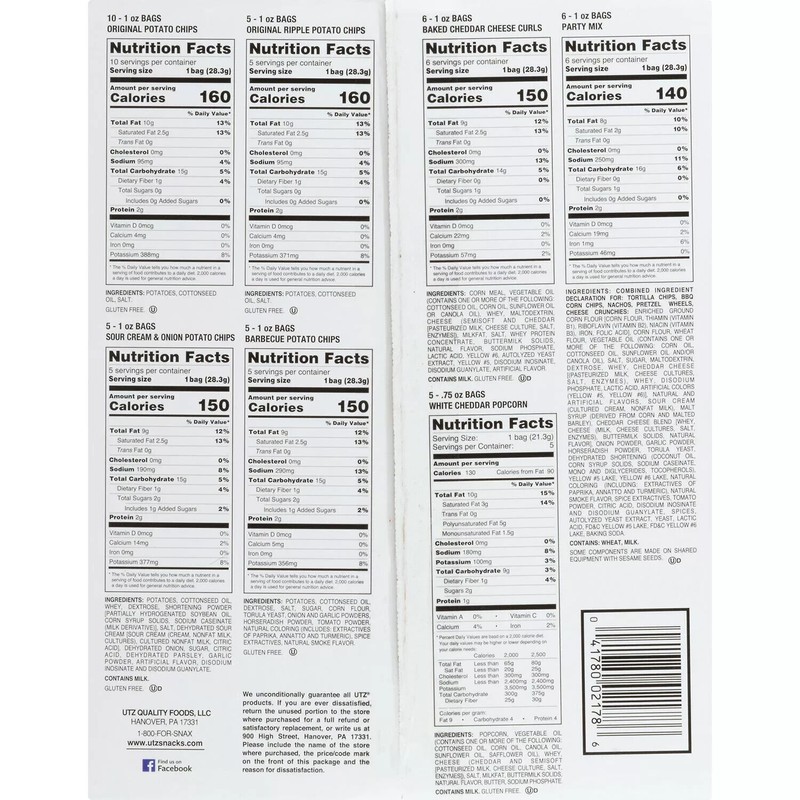 Utz Jumbo Snack Pack (1 oz., 42 ct.)