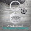 Christian Soccer Keychain with Philippians 4:13 Verse