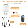 WADEO Propane Refill Adapter for 1lb Tank with Propane Cylinder
