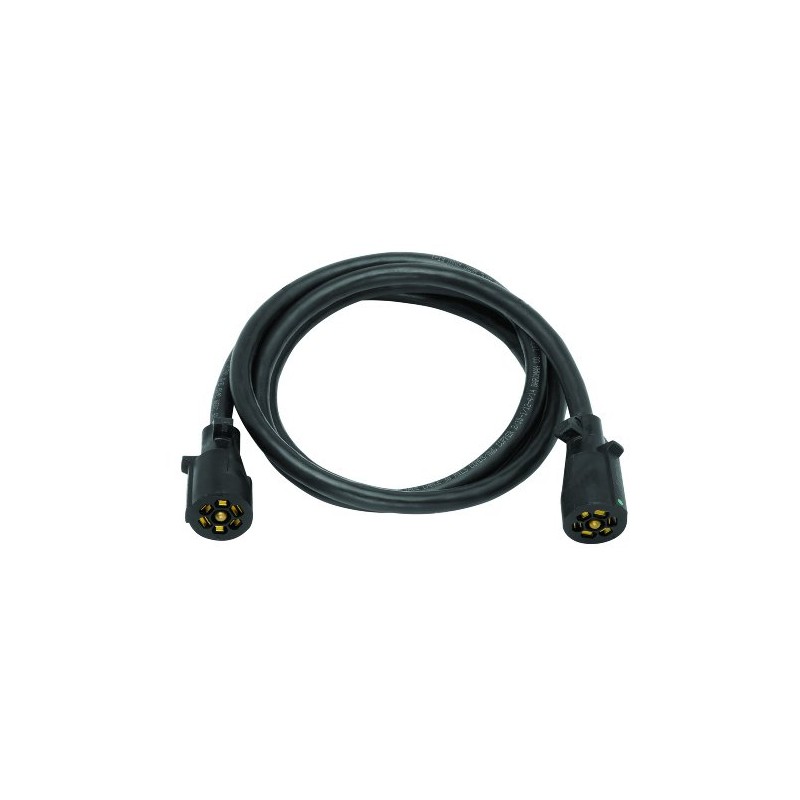 Bragman Double Ended 7-Way Molded Trailer End Connectors with 8-Feet