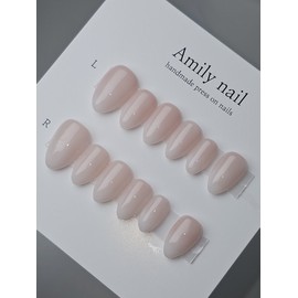 Baby Boomer [Handmade Nail Tips] Emily Nail - Medium Square / 베이비부머 [수제네일팁] 에밀리네일 - 미듐스퀘어