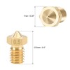 sourcing map 0.5mm 3D Printer Nozzle Head Replacement, Brass 5pcs