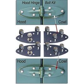 FJ40 Land Cruiser Rubber Hood Cowl Hinge Gasket and Bolt Kit 1/79 to 10/'84