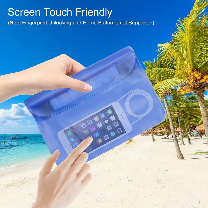 Waterproof Pouch with Adjustable Waist Strap 2 Pack Screen Touchable