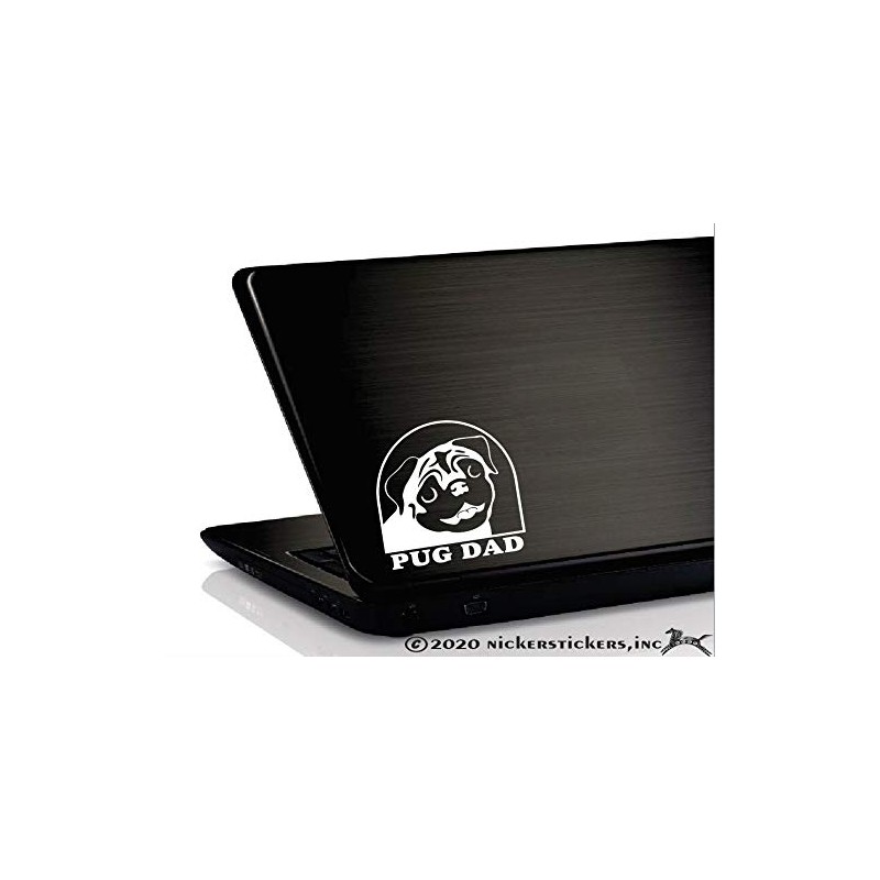 Pug Dad Vinyl Window Decal Dog Sticker