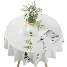 Bettery Vinyl Round Table Cover Wipe Clean PVC Tablecloth, Round - 40 Inch