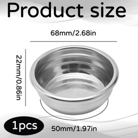 Espresso Coffee Filter Basket Strainer, Filter Basket, Filter Basket, 58 mm Filter Compatible, Coffee Filter Compatible, Reusable Coffee Filter Basket, for 58 mm Portafilter (58 mm)