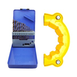 13Pcs M35 Cobalt Drill Bits Set with Drill Bit Sharpeners, Metal Storage Box, High Speed Steel Drill use for Stainless Steel,Metal Plastic, Wood