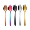 MBB Black Sporks Spoon Forks 6-Pack Stainless Steel Long Handle