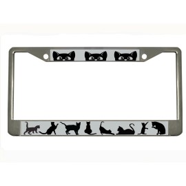 NCAT Cats Design Heavy Duty Metal Car License Plate Frame Auto Tag Holder