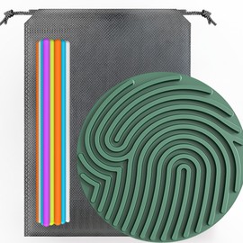 Sensory Activity Board Silicone Fidget Toy for Kids 3+ & Adults for Calming fidgets Toys for Autism ADHD Stress Anxiety Include Travel Bags with 13 Strings and Fidget Toy