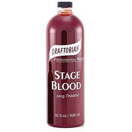 Graftobian Stage Blood 32 Oz Bottle of Fake Blood for Special FX Makeup