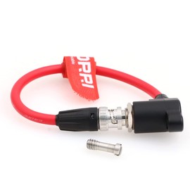 12G 6G SDI Video Cable Surge Protector Isolator BNC Male to Right Angle BNC Female (Red)