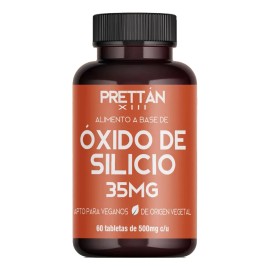 Suplemento Oxido De Silicio Prettan 60 Capsulas 500mg
