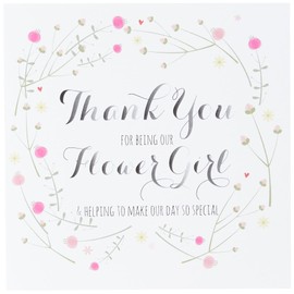 Claire Giles Quill "Thank You for Being Our Flower Girl" Wedding Card