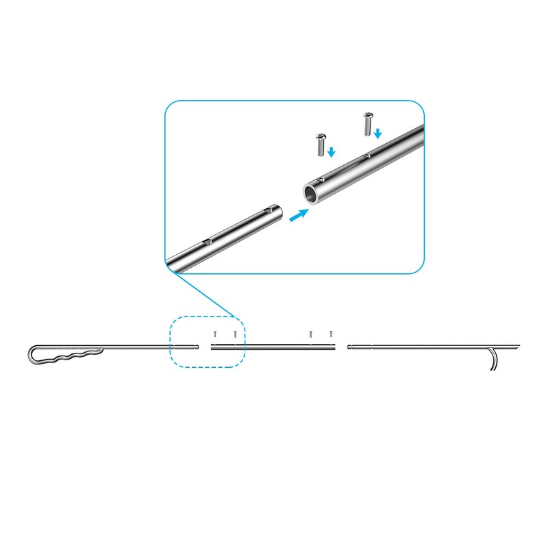 Skyflame 40-Inch Stainless Steel Fire Poker, Extra Long Fireplace Poker