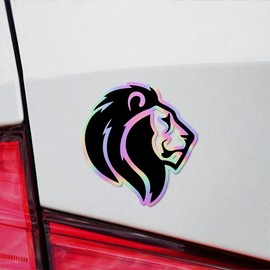Holographic Decal Stickers Of Majestic Lion Head Premium Waterproof Vinyl Decal Stickers For Laptop Phone Accessory Helmet Car Window Mug Tuber Cup Door Wall Decoration ANDVER3509441HO110322
