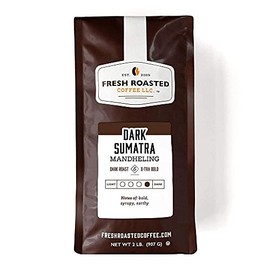 Fresh Roasted Coffee, Dark Sumatra Mandheling, 2 lb (32 oz), Dark Roast, Kosher, Ground