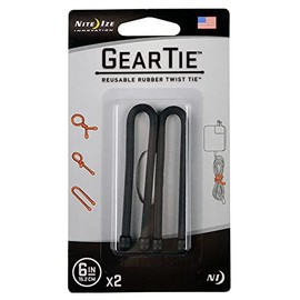ナイトアイズ(NITEIZE) ギアータイ 2個入 6インチ ブラック NI01803