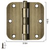 TDCHINGES 12 Pack Antique Brass Door Hinges Black Interior 3