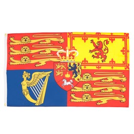 AZ FLAG - United Kingdom Royal Standard Flag - 3x5 Ft - 100D Polyester Uk Royal Standard Banner with Two Metal Grommets - Fade Resistant - Vivid Colors - 3' x 5' Feet - 150x90 Cm