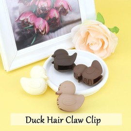 Vovii 4Pcs Duck Claw Clips Fun Novelty Clips for Women Girls Festival Unique Hair Accessories, Cute Yellow Duck Accessories for Holiday Gifts Party Decor