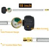 NQN 2 Packs RV Propane Hoses with Gauge,18 Inch Stainless