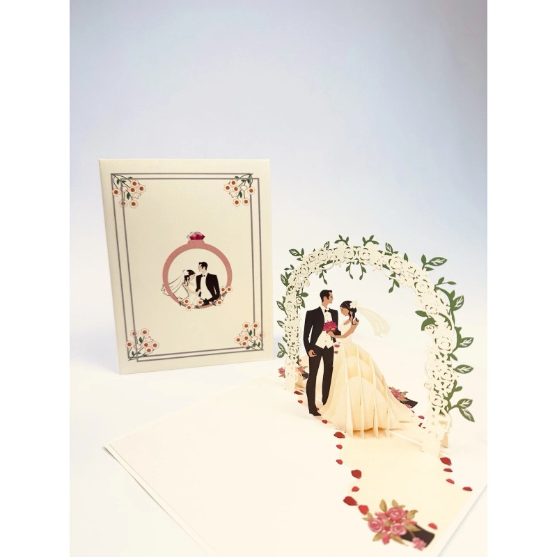 Pop Marks Cards Wedding Day 3-D Pop-up Card