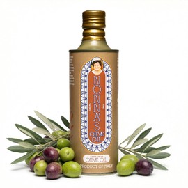 Nonna’s Olive Oil Italian Extra Virgin Olive Oil – Single Origin Biancolilla EVOO, First Cold Pressed – Sicilian Olive Oil for Drizzling, Dipping & Salads, Light-Blocking Tin Bottle 500ml (Pack of 1)