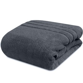 Towelogy Extra Large Bath Towels for Adults 90x140cm 100% Egyptian Cotton Zero Twist Absorbent & Super Soft Hotel Quality | Ecofriendly Oeko-Tex Certified (Charcoal, 1)