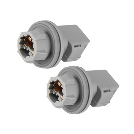 Motoforti License Plate Light Socket, Wiring Harness Plug Connectors Holder, for Ford F250 1999-2014, Plastic, F37Z-13550-A, Gray, 2pcs