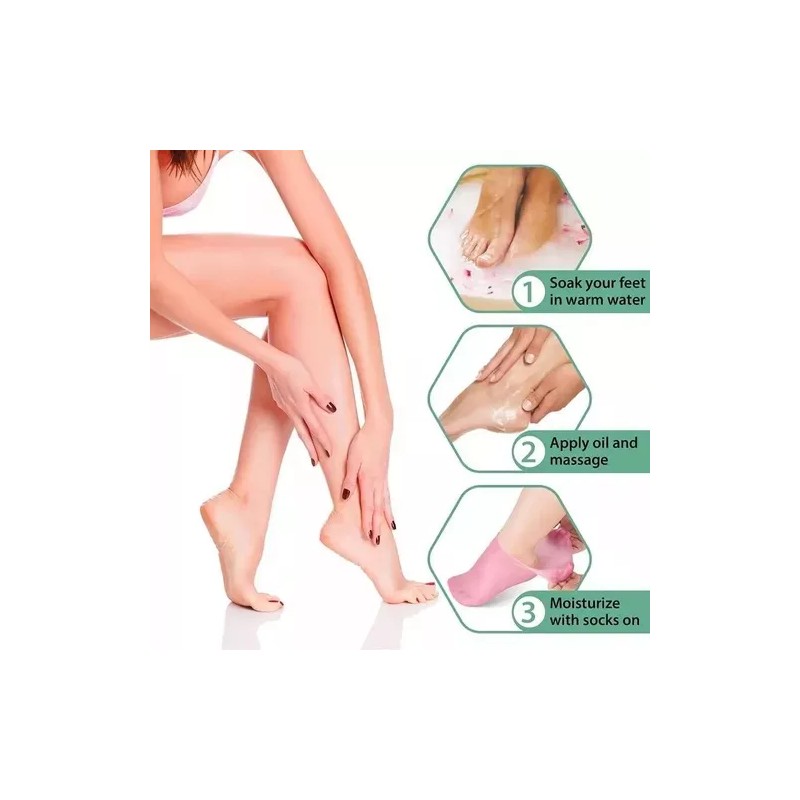 Veraly Calcetines Silicona Alivia Dolores Calceta Gel Hidratante F