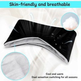 ZEPIQOR Mulberry Silk Sleep Mask Eye Mask with Adjustable Headband for Men and Women, Large Sleep Mask and Blindfold for Night Sleep, Travel and Nap, Black