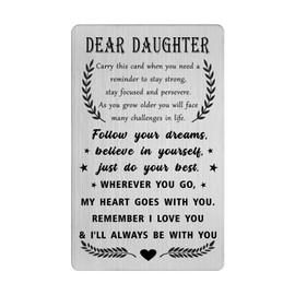 Daughter Gifts from Mum Dad - My Favorite Daughter Wallet Card - Daughter Graduation Gifts, I Love My Daughter Birthday Card