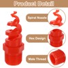 sourcing map 10Pcs Spiral Cone Nozzles, 1" Male PP Plastic