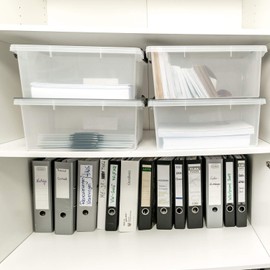 Rotho Storage Box with Lid Transparent and Compact