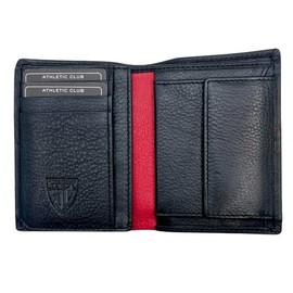 Athletic Club Black Classic Unisex Leather Wallet, black, Classic
