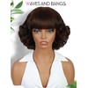 Fancy Hair Short Wavy Bob Wig With Bangs Big Curly