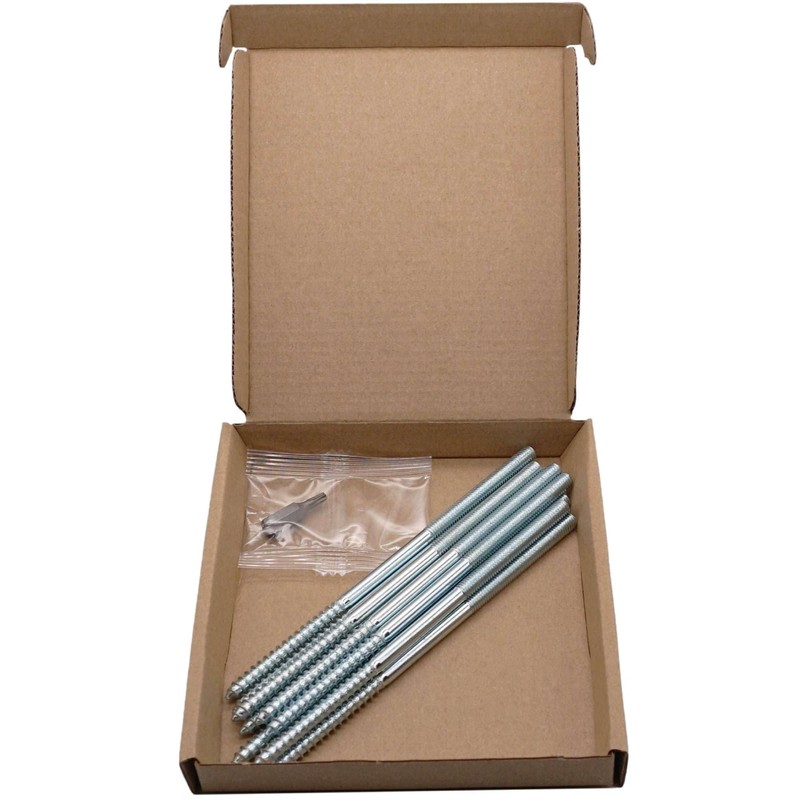 SKIR'CO Pack of 10 Hanger Bolts M6 x 140 mm,