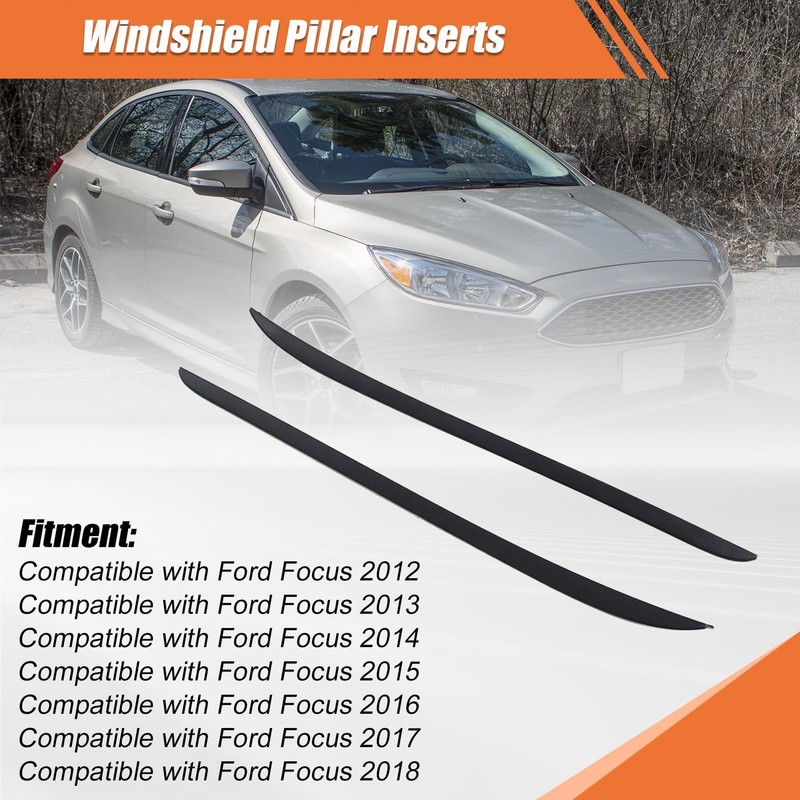 Driver & Passenger Side Windshield Pillar Molding Compatible with Ford