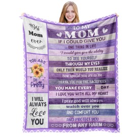 AICLIV Mom Blanket 80"X 60", Mother Gifts from Daughter Son, Best Birthday Mothers Day Present for Mom, Fuzzy Soft Warm Cozy Plush Fleece Flannel Blankets