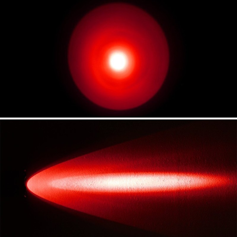 WINDFIRE Red Light Tactical Flashlight, 1 Light Mode, Adjustable Zoom