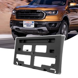 Heavy-Duty ABS Front License Plate Bracket – License Plate Holder & Frame Compatible with Ford Ranger 2019-2022, Quick Installation with Screws, Vibration Dampening & Rust-Proof Design