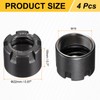 sourcing map 4pcs Clamping ER16M(M19) Collet Clamping Nuts for CNC