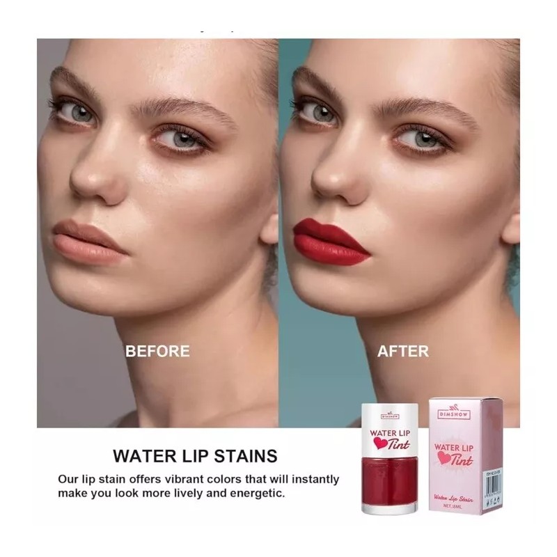 DIMSHOW 6pcs Makeup Water Jelly Tint Sheer Lip & Cheek