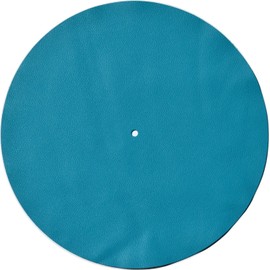 Genuine Leather Turntable Platter Mat - Turquoise