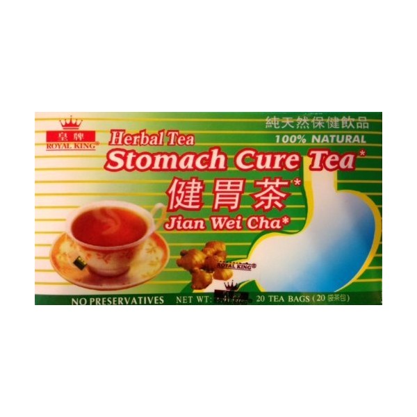 Royal King Stomach Cure Herbal Tea Jian Wei Cha 100% Natural No Preservatives 20 Tea Bags