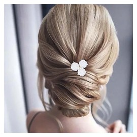 Inilbran Vintage Flower Hair Claw Clips Gold Small Flower Hair Barrettes Flower Hair Claw Clip Jaw Mini Hair Clips Decorative Hair Accessories for Women and Girls Headdress(Style B)